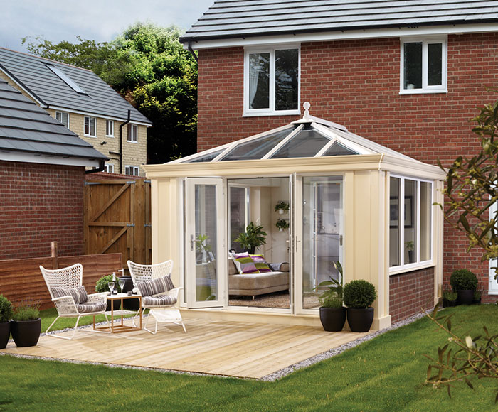 White contemporary conservatory